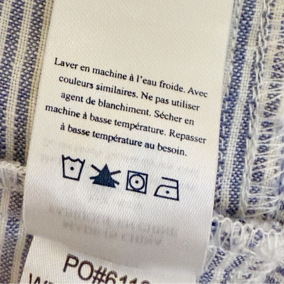 Faherty Dress Isha Mini Linen in Blue Striped XL - Picture 10 of 13